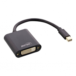 InLine Mini DP zu DVI Adapter Aluminium, schwarz, 0,15m