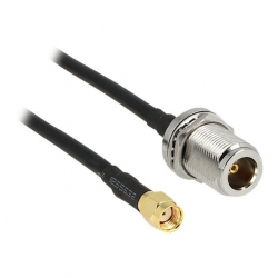 Delock Antennenkabel RP-SMA Stecker > N Buchse zum Einbau