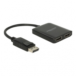 Delock DisplayPort 1.4 Splitter 1 x DisplayPort zu 2 x HDMI