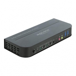 Delock HDMI KVM Switch 4K 60 Hz mit USB 3.0 und Audio