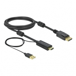 Delock HDMI zu DisplayPort Kabel 4K 30 Hz 2 m