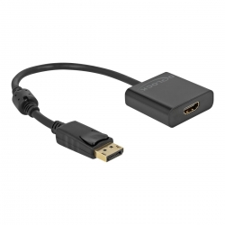 Delock Adapter DP 1.2 St zu HDMI Bu 4K Aktiv schwarz