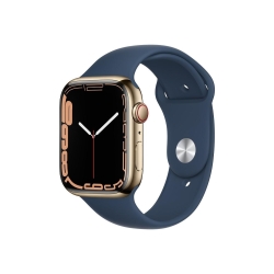 AppleWatch S7 Edelstahl 45mm Cellular Gold abyssblau