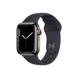 AppleWatch S7 Edelstahl 41mm Cellular Graphit mitternacht
