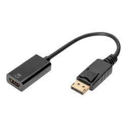 DIGITUS Displayport > HDMI Adapterkabel 0.2m schwarz