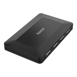 HAMA USB-Hub 4 Ports USB 2.0 480 Mbit/s inkl. Kabel/Netzteil