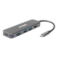 DLINK DUB-2327 6-in-1 USB-C Hub mit HDMI/Card Reader/Power