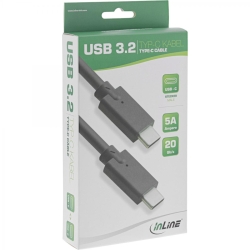 InLine USB-Kabel USB-C > USB-C 1.5m schwarz 20 V 5 A