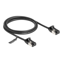 Delock RJ45 St zu St Cat.8.1 flexibel 1m schwarz