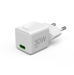HAMA Schnellladegerät GaN, USB-C PD, 30W Weiß