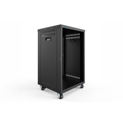 DIGITUS 16HE AVS Rack 19'' Netzwerkschrank, schwarz