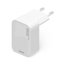 HAMA Schnellladegerät, GaN, 1x USB-C,PD, 30W,Weiß