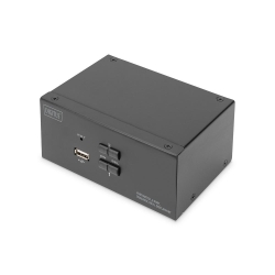 DIGITUS KVM-Switch, 2 Port, Dual Display, 4K