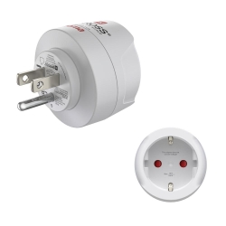 HAMA Reiseadapter Typ B, 3-polig, Weiß