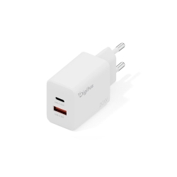 DIGITUS USB GaN Ladegerät, 30W 1x USB-C, 1x USB-A, Weiss