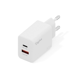 DIGITUS USB GaN Ladegerät, 45W 1x USB-C, 1x USB-A, Weiss