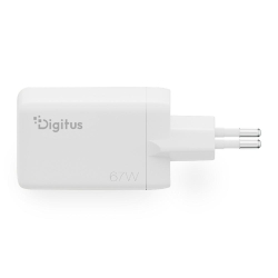 DIGITUS USB GaN Ladegerät, 67W 2x USB-C, 1x USB-A, Weiss