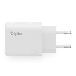 DIGITUS USB Charger 20W, 1x USB-C, 1x USB-A,Weiß