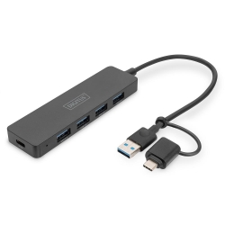 DIGITUS USB 3.0 Hub, 4-port Slim Line,1,2m