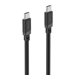 HAMA Ladekabel, USB-C - USB-C, 60 W, 3m, Schwarz
